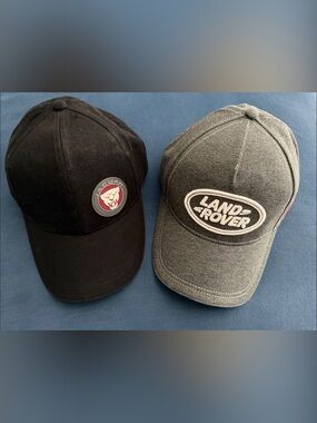 Black Jaguar and Gray Land Rover Baseball Cap with Embroidered Logo